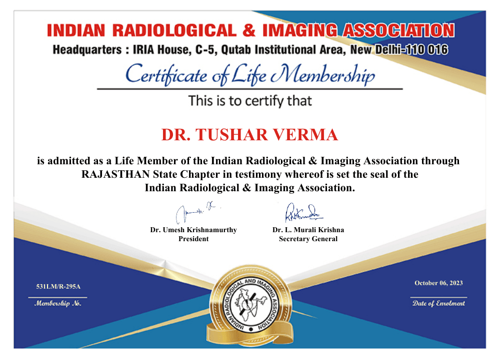 Indian Radiological & Imaging Association — Professional membership